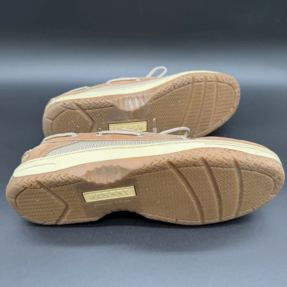 Sperry Billfish 3-Eye Boat Shoes Preppy Nautical Beach Coastal Cognac Sz 11